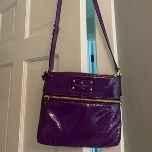 Patent leather purple Kate Spade bag